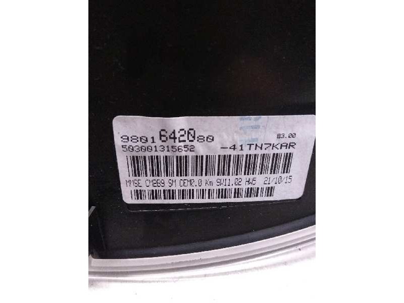 Recambio de cuadro instrumentos para citroen berlingo station wagon xtr plus referencia OEM IAM 9801642080 503001315652 