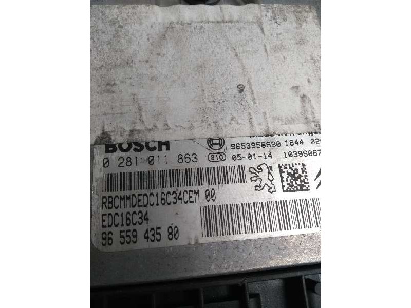 Recambio de centralita motor uce para citroen c4 coupe 1.6 16v hdi fap referencia OEM IAM 0281011863 9655943580 EDC16C34