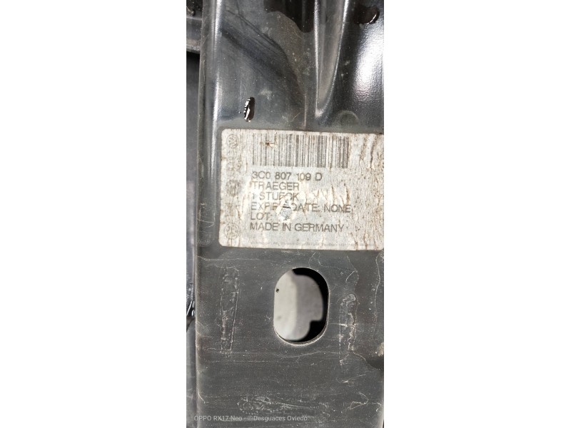 Recambio de refuerzo paragolpes delantero para volkswagen passat variant (3c5) advance referencia OEM IAM 3C0807109D  