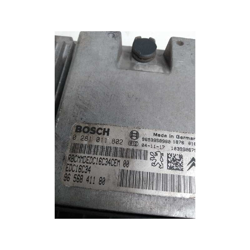 Recambio de centralita motor uce para citroen xsara picasso 1.6 hdi cat (9hy / dv6ted4) referencia OEM IAM 0281011802 9656841180