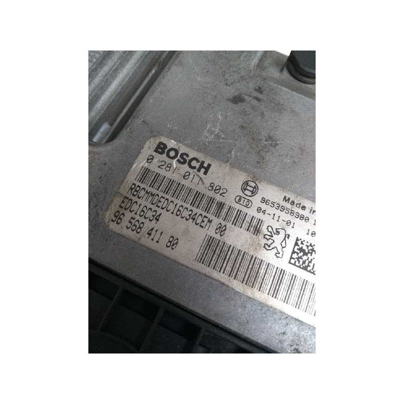 Recambio de centralita motor uce para citroen xsara picasso 1.6 hdi 110 exclusive referencia OEM IAM 0281011802 9656841180 EDC16