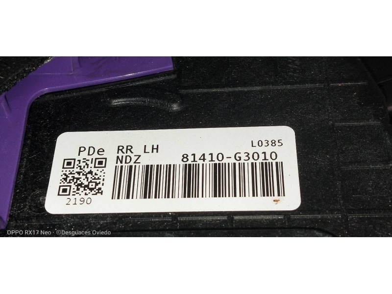 Recambio de motor cierre centralizado trasero izquierdo para hyundai i30 (pd) essence referencia OEM IAM 81410G3010  