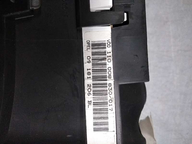 Recambio de cuadro instrumentos para opel astra g caravan 1.6 referencia OEM IAM 110008830017 09181206BL 