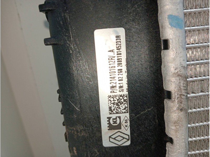 Recambio de radiador agua para renault clio v 1.5 blue dci diesel fap referencia OEM IAM 214101612R  