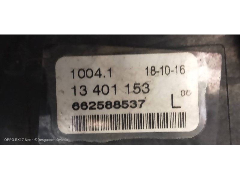 Recambio de faro antiniebla izquierdo para opel zafira (c) referencia OEM IAM 13401153 662588537 