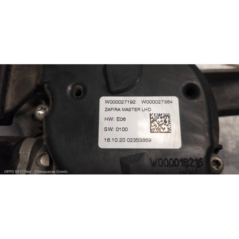 Recambio de motor limpia delantero para opel zafira (c) referencia OEM IAM W000027364 IZQUIERDO W000027192 