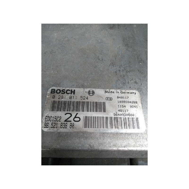 Recambio de centralita motor uce para citroen c5 berlina 2.0 hdi cat (rhz / dw10ated) referencia OEM IAM 0281011524 9652183880 E