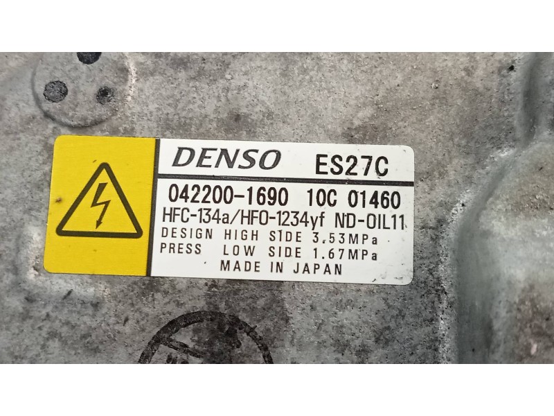 Recambio de compresor aire acondicionado para lexus nx 300h 4wd referencia OEM IAM 0422001690  