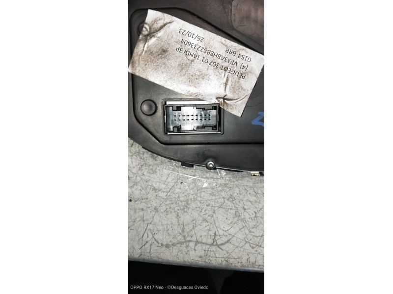 Recambio de cuadro instrumentos para peugeot 307 (s1) xn referencia OEM IAM P9636708880E  
