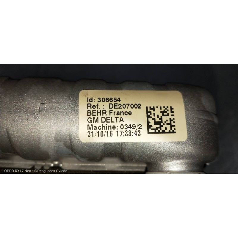 Recambio de radiador calefaccion / aire acondicionado para opel zafira (c) referencia OEM IAM DE207002  