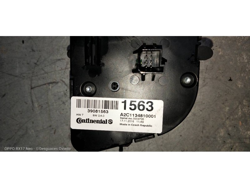 Recambio de mando calefaccion / aire acondicionado para opel zafira (c) referencia OEM IAM 39081563 A2C1134810001 