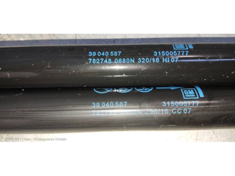 Recambio de amortiguadores maletero / porton para opel zafira (c) referencia OEM IAM 39040587  
