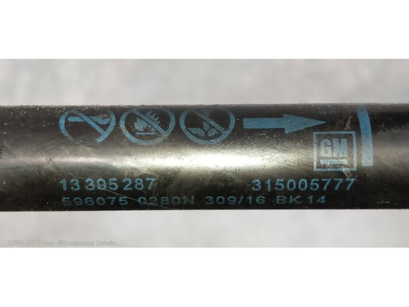 Recambio de amortiguadores capo para opel zafira (c) referencia OEM IAM 13395287  