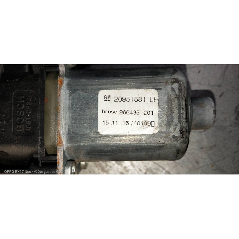 Recambio de elevalunas delantero izquierdo para opel zafira (c) referencia OEM IAM 13260137 20951581 