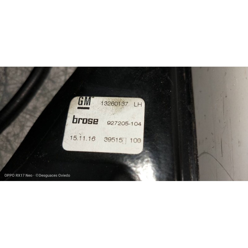 Recambio de elevalunas delantero izquierdo para opel zafira (c) referencia OEM IAM 13260137 20951581 