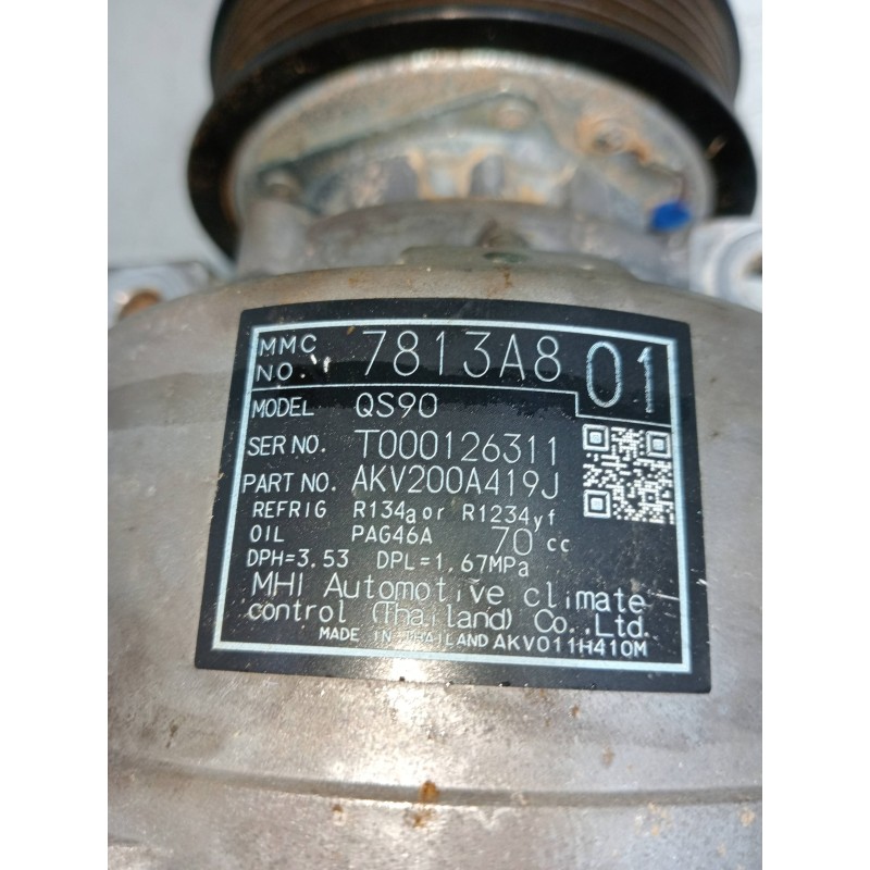 Recambio de compresor aire acondicionado para mitsubishi eclipse cross intro edition 2wd referencia OEM IAM 7813A801 T000126311 