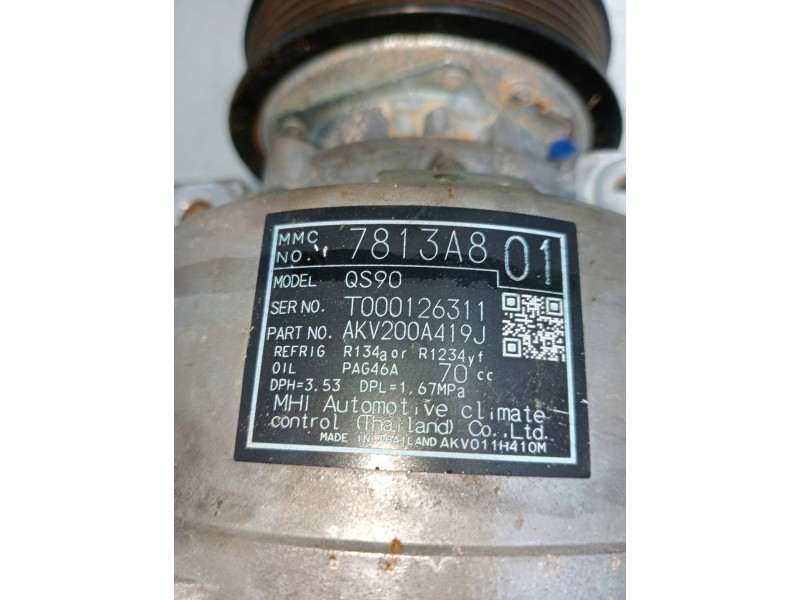 Recambio de compresor aire acondicionado para mitsubishi eclipse cross intro edition 2wd referencia OEM IAM 7813A801 T000126311 