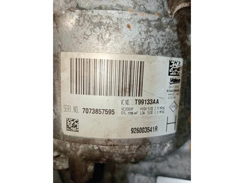 Recambio de compresor aire acondicionado para dacia logan ii ambiance referencia OEM IAM 7073857595 926003541R T99133AA