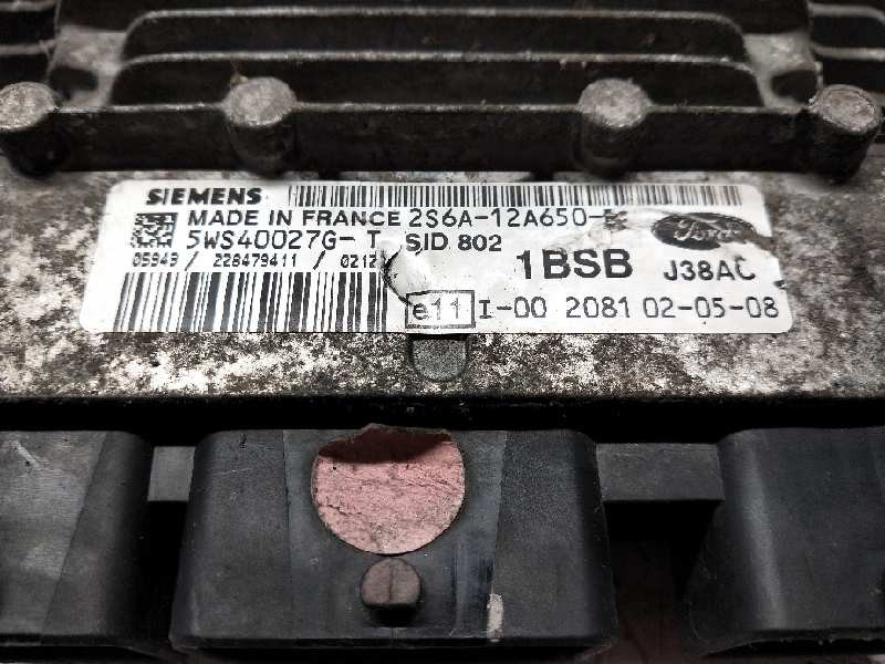 Recambio de centralita motor uce para ford fiesta (cbk) ambiente referencia OEM IAM 5WS40027GT 2S6A12A650BG 1BSB SID802 1303232
