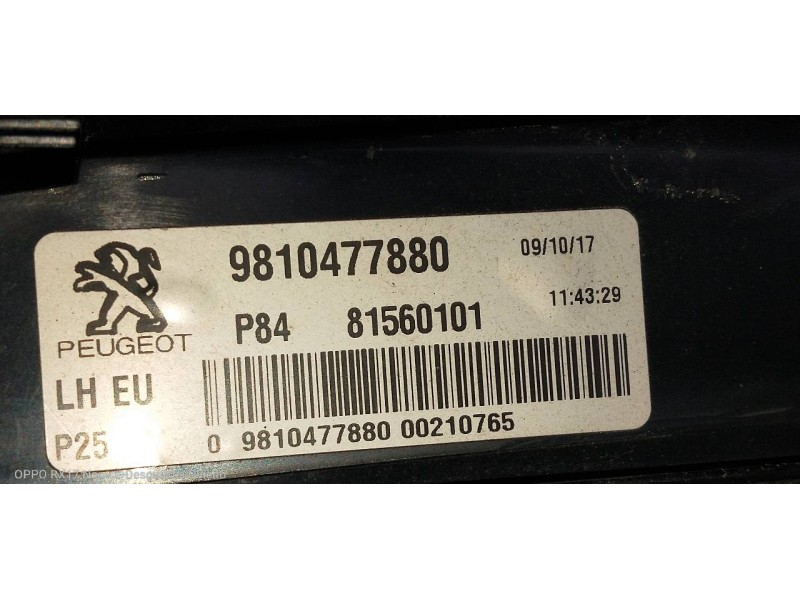 Recambio de piloto trasero izquierdo interior para peugeot 3008 gt line referencia OEM IAM 9810477880 81560101 