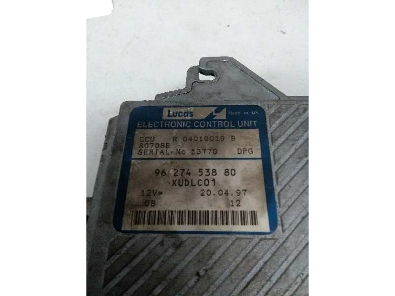Recambio de centralita motor uce para citroen xantia berlina 2.1 turbodiesel referencia OEM IAM R04010019B 9627453880 80708B Recambio de centralita motor uce para citroen xantia berlina 2.1 turbodiesel referencia OEM IAM R04010019B 9627453880 80708B