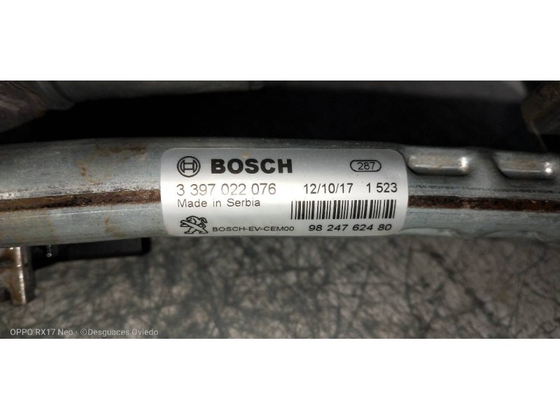 Recambio de motor limpia delantero para peugeot 3008 gt line referencia OEM IAM 9824762480  