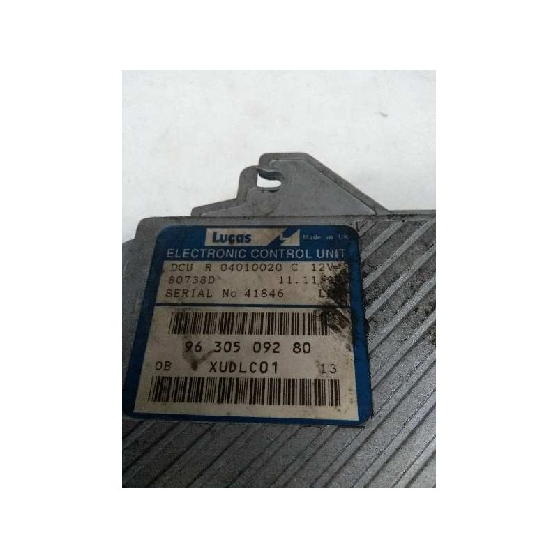 Recambio de centralita motor uce para citroen xantia berlina 2.1 turbodiesel referencia OEM IAM R04010020C 9630509280 80738D Recambio de centralita motor uce para citroen xantia berlina 2.1 turbodiesel referencia OEM IAM R04010020C 9630509280 80738D