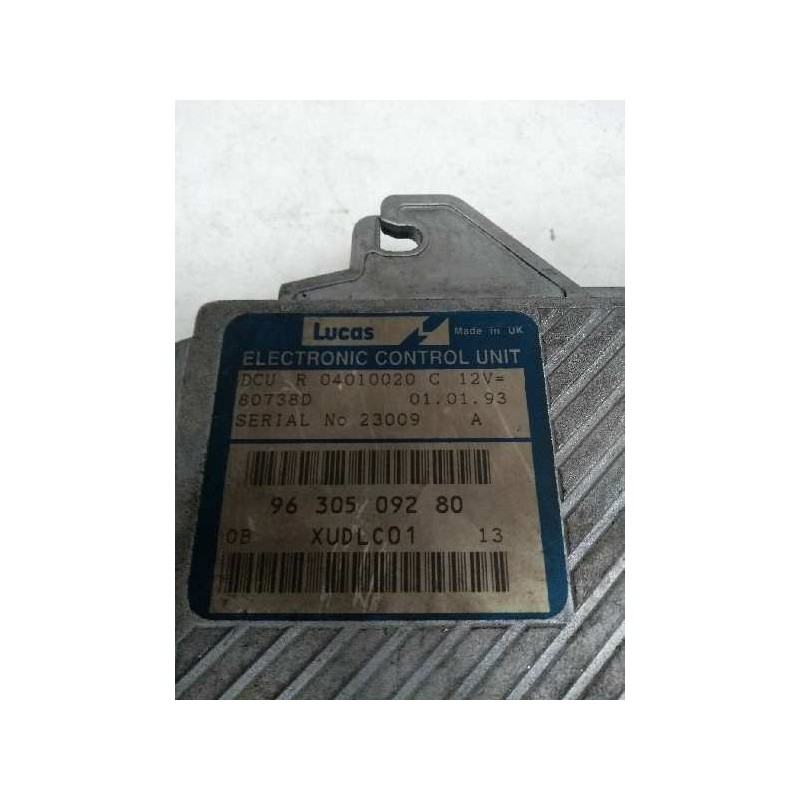 Recambio de centralita motor uce para citroen xantia berlina 2.1 turbodiesel referencia OEM IAM R04010020C 9630509280 80738D