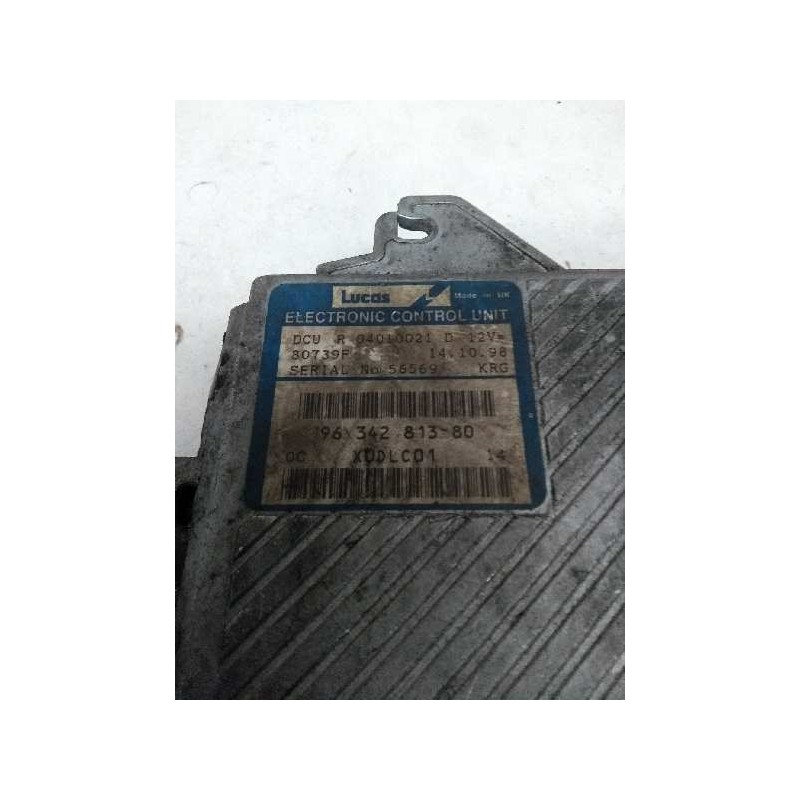 Recambio de centralita motor uce para citroen evasion 2.1 turbodiesel referencia OEM IAM R04010021D 9634281380 80739F Recambio de centralita motor uce para citroen evasion 2.1 turbodiesel referencia OEM IAM R04010021D 9634281380 80739F