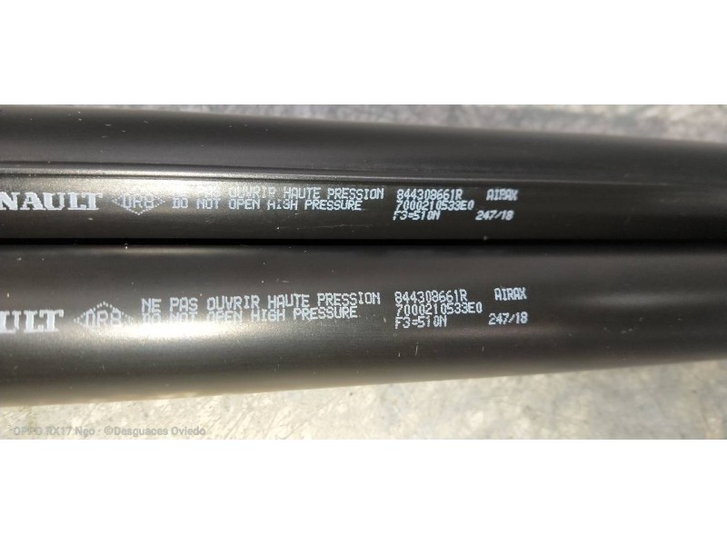 Recambio de amortiguadores maletero / porton para renault clio v 1.5 blue dci diesel fap referencia OEM IAM 844308661R  