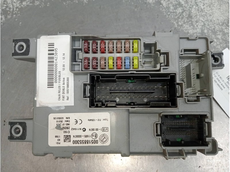 Recambio de caja reles / fusibles para fiat doblo active referencia OEM IAM 00518855300  