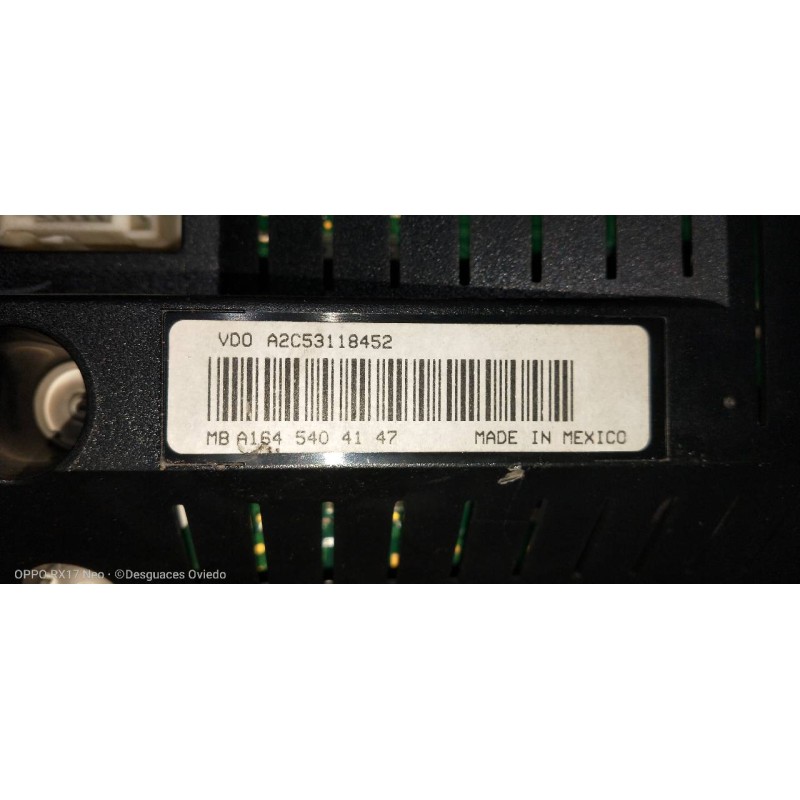 Recambio de cuadro instrumentos para mercedes clase m (w164) 320 / 350 cdi (164.122) referencia OEM IAM A1645404147 A2C53118452 