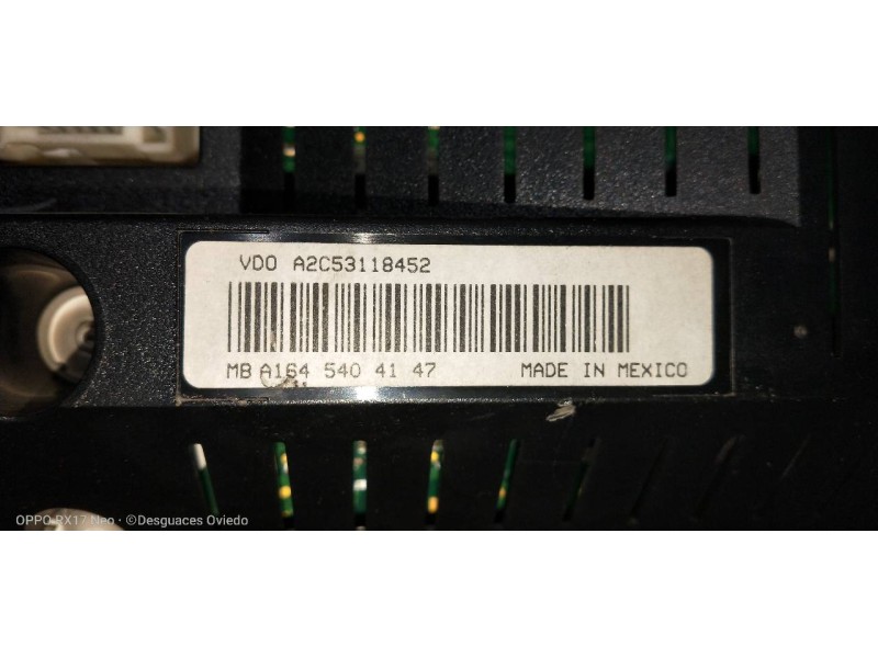 Recambio de cuadro instrumentos para mercedes clase m (w164) 320 / 350 cdi (164.122) referencia OEM IAM A1645404147 A2C53118452 