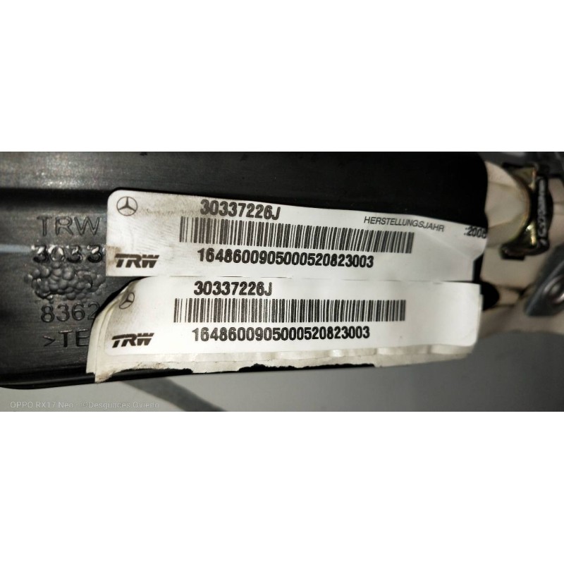 Recambio de airbag cortina delantero izquierdo para mercedes clase m (w164) 320 / 350 cdi (164.122) referencia OEM IAM 30337226J