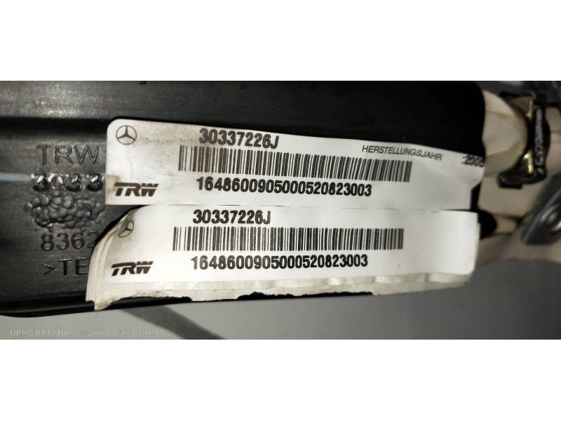 Recambio de airbag cortina delantero izquierdo para mercedes clase m (w164) 320 / 350 cdi (164.122) referencia OEM IAM 30337226J