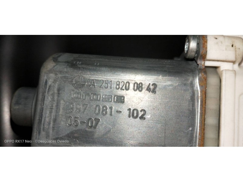 Recambio de elevalunas delantero derecho para mercedes clase m (w164) 320 / 350 cdi (164.122) referencia OEM IAM A2518200842  