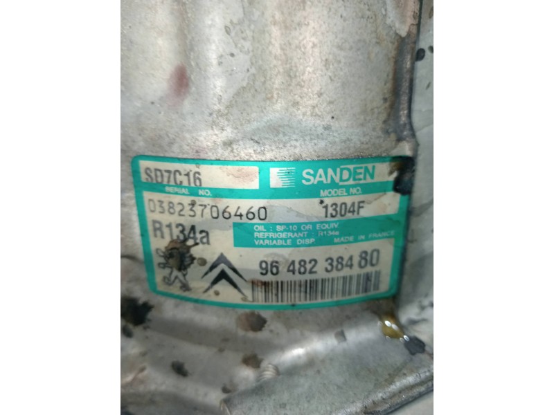 Recambio de compresor aire acondicionado para peugeot 407 sr confort referencia OEM IAM SD7C161304F 9648238480 