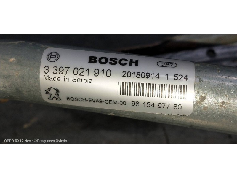 Recambio de motor limpia delantero para peugeot 2008 (--.2013) style referencia OEM IAM   