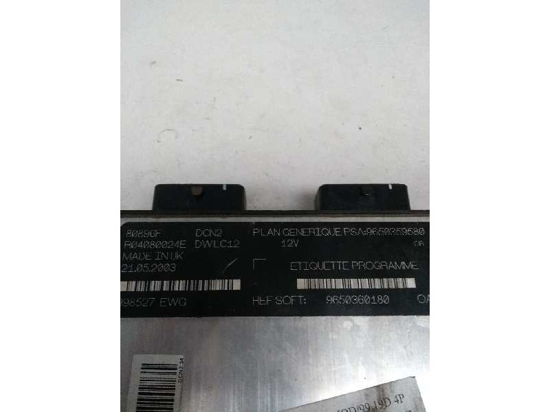 Recambio de centralita motor uce para citroen c15 referencia OEM IAM R04080024E 9650359580 9650360180 80896F Recambio de centralita motor uce para citroen c15 referencia OEM IAM R04080024E 9650359580 9650360180 80896F