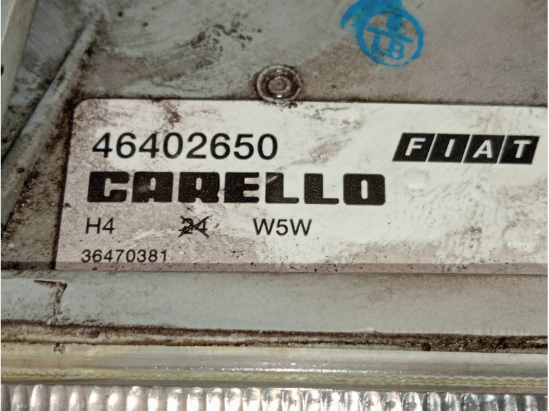 Recambio de faro izquierdo para fiat punto berlina (176) 1.2 cat referencia OEM IAM 46402650  
