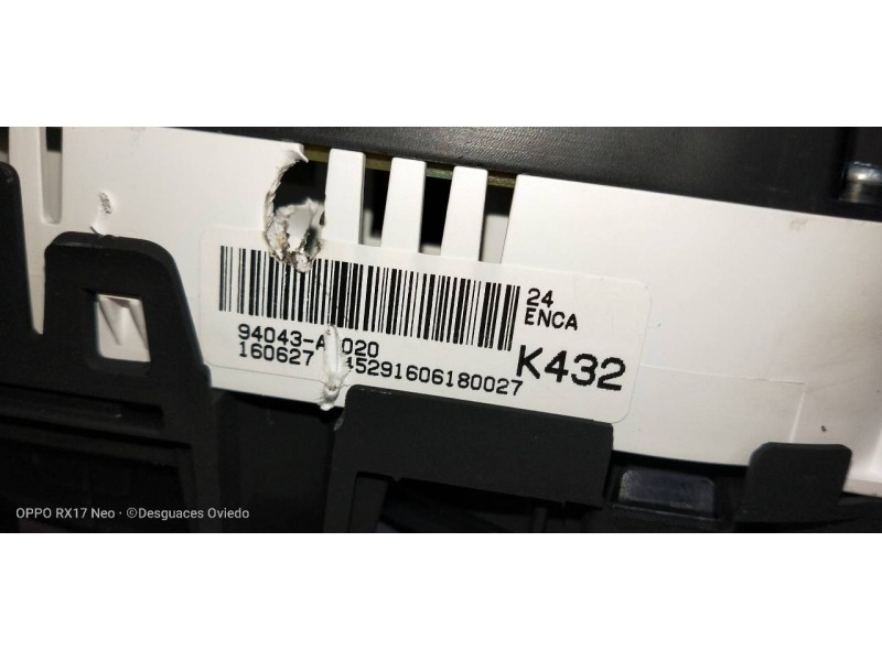 Recambio de cuadro instrumentos para kia cee´d sporty wagon tech referencia OEM IAM 94043A K432 