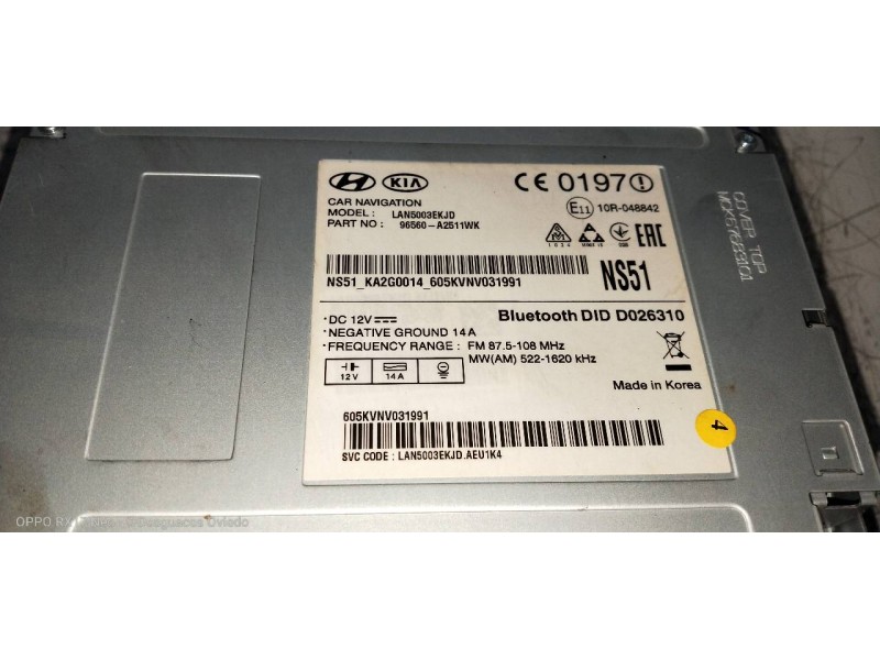 Recambio de sistema navegacion gps para kia cee´d sporty wagon tech referencia OEM IAM 96560A2511 LAN5003EKJD 