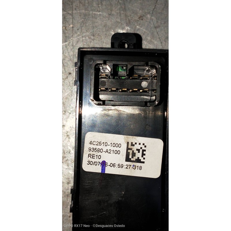 Recambio de mando elevalunas delantero derecho para kia cee´d sporty wagon tech referencia OEM IAM 93580A2100 4C25101000 