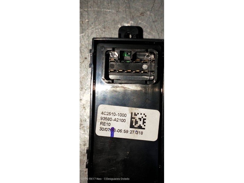 Recambio de mando elevalunas delantero derecho para kia cee´d sporty wagon tech referencia OEM IAM 93580A2100 4C25101000 