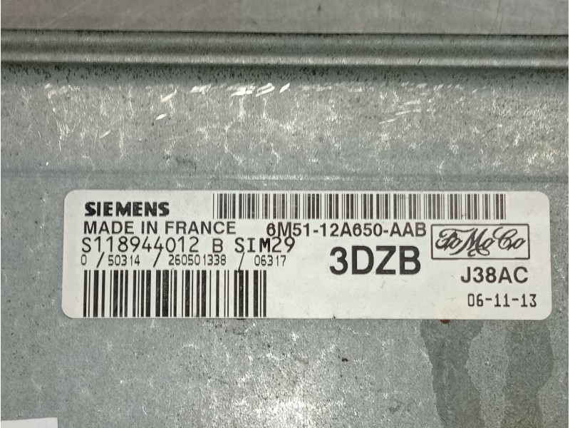 Recambio de centralita motor uce para ford focus berlina (cap) trend referencia OEM IAM 6M5112A650AAB  