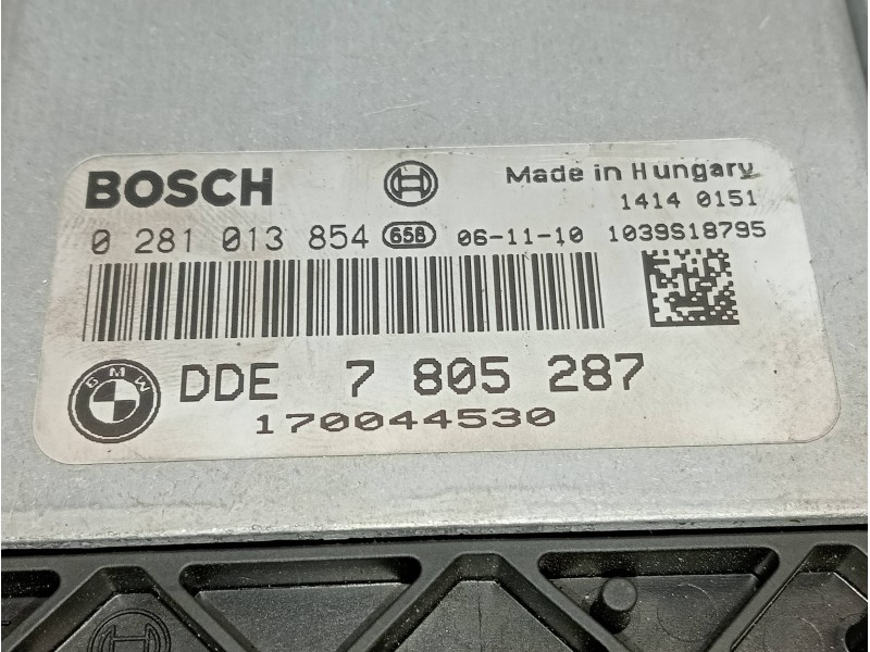 Recambio de centralita motor uce para bmw serie 3 coupe (e92) 335d referencia OEM IAM 0281013854 7805287 