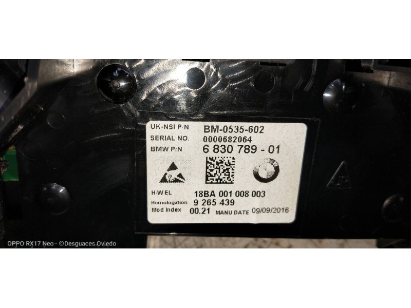 Recambio de cuadro instrumentos para mini clubman (f54) one d referencia OEM IAM 683078901  