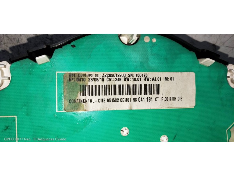 Recambio de cuadro instrumentos para citroen c3 live referencia OEM IAM 98041181XT A2C83012900 