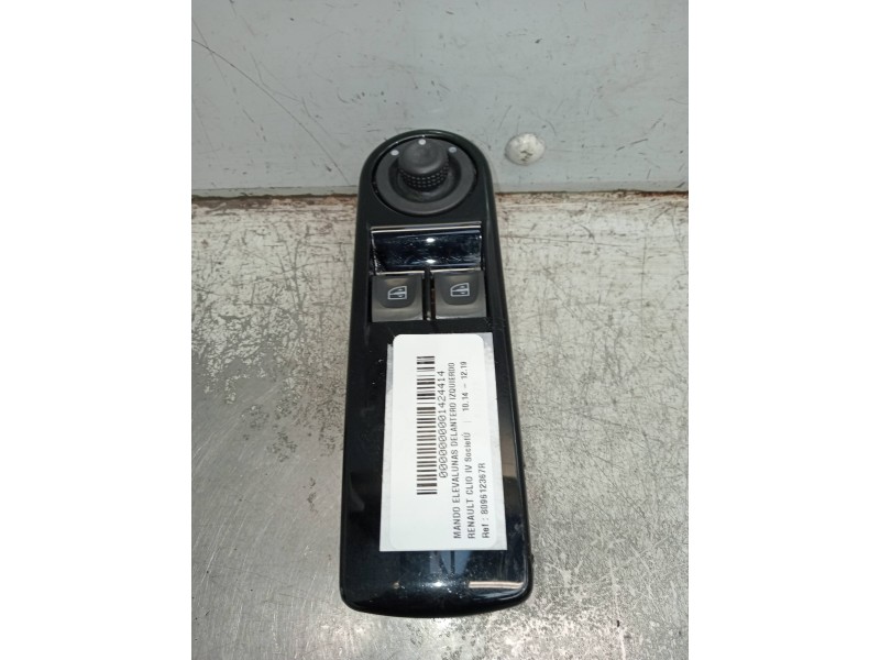 Recambio de mando elevalunas delantero izquierdo para renault clio iv societé referencia OEM IAM 809612367R 4P 