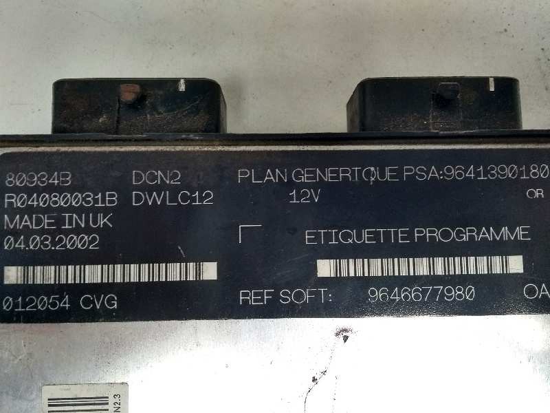 Recambio de centralita motor uce para citroen xsara break 1.9 diesel referencia OEM IAM R04080031B 9641390180 9646677980 80934B